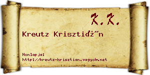 Kreutz Krisztián névjegykártya
